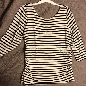WHBM XL Black and White top